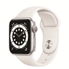 Apple Watch Series 6 GPS, 44mm M00D3VN/A (2020) Silver Aluminium Case with White Sport